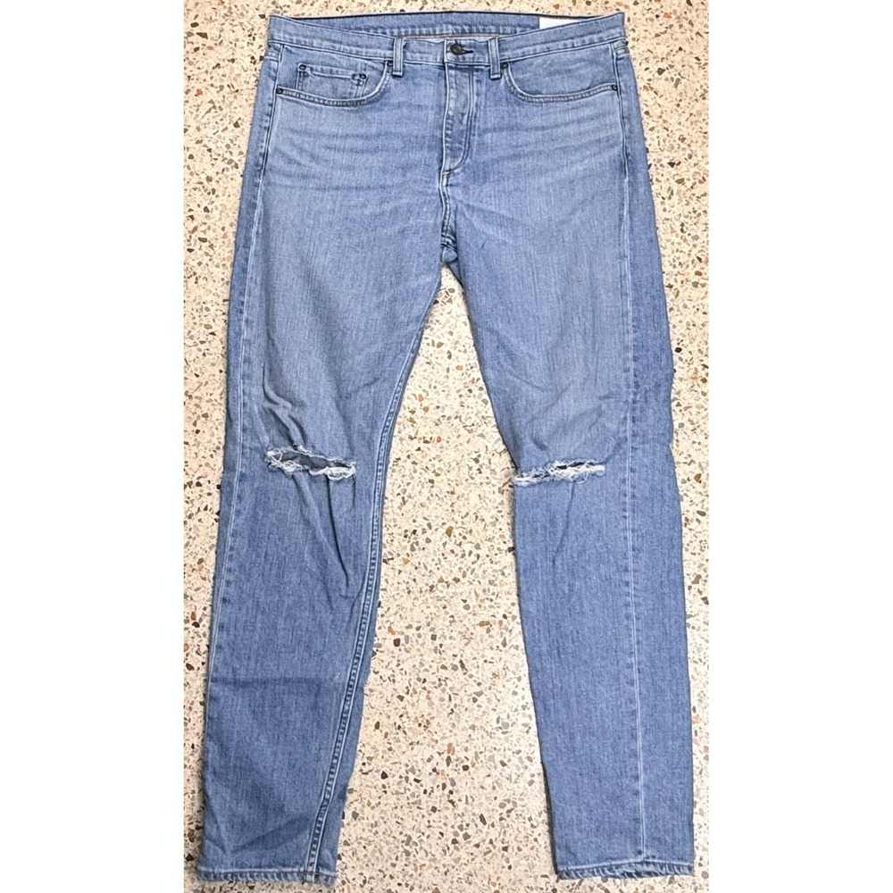 Rag & Bone New York Fit 1 Extra Slim Men's Distressed Denim Jeans Size 38
